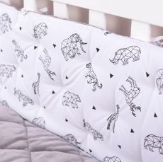 Дитячий постільний комплект Baby Veres Velour Graphic animals (5 одиниць), бавовна-велюр